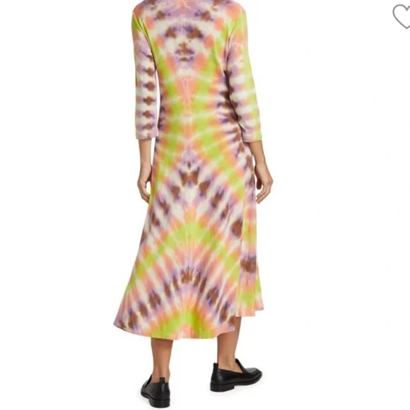Raquel Allegra - Multicolor Fitted Tie Dye Dress - Picture 3 of 8